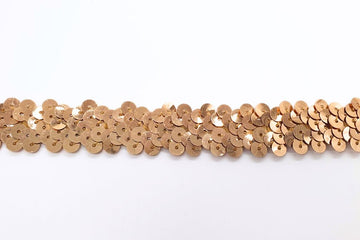 Elastisches Paillettenband, 20mm, bronze, 0,5 m